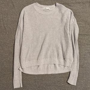 Hollister light grey knit sweater